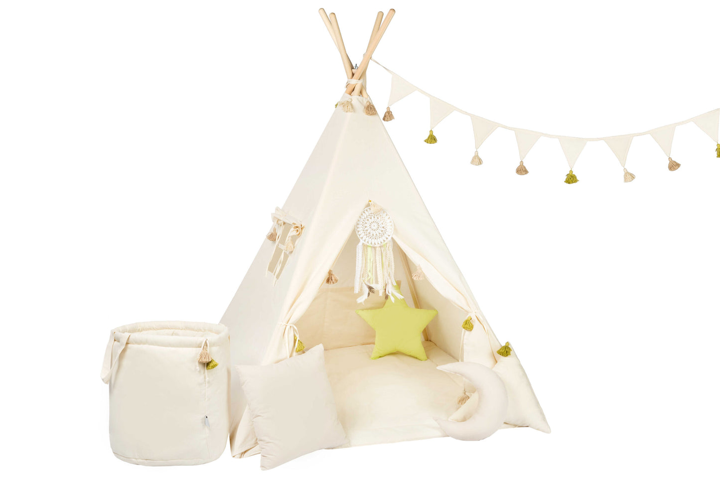 Teepee Tent Set - Creamy Tassel