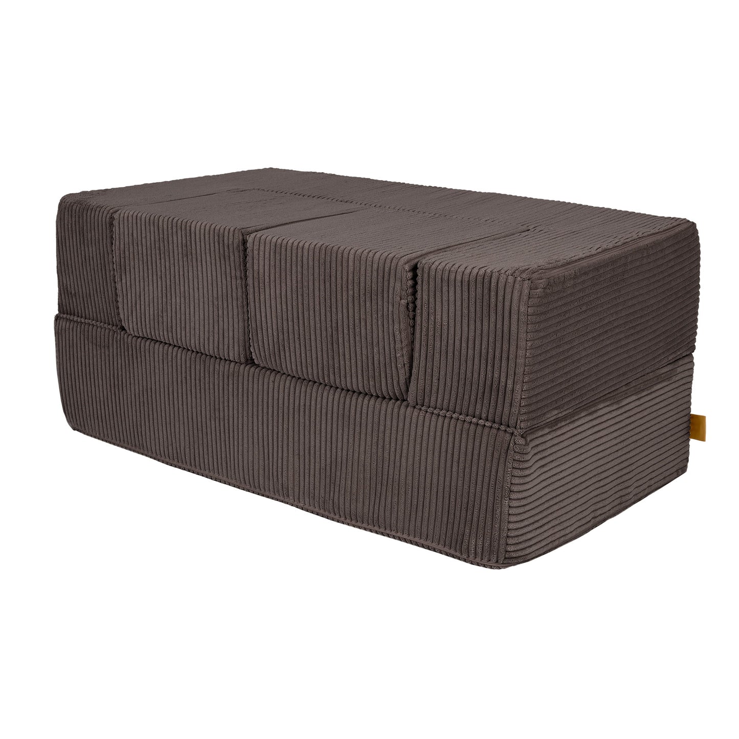 MeowBaby® Soft Velvet Cube Sofa - Brown