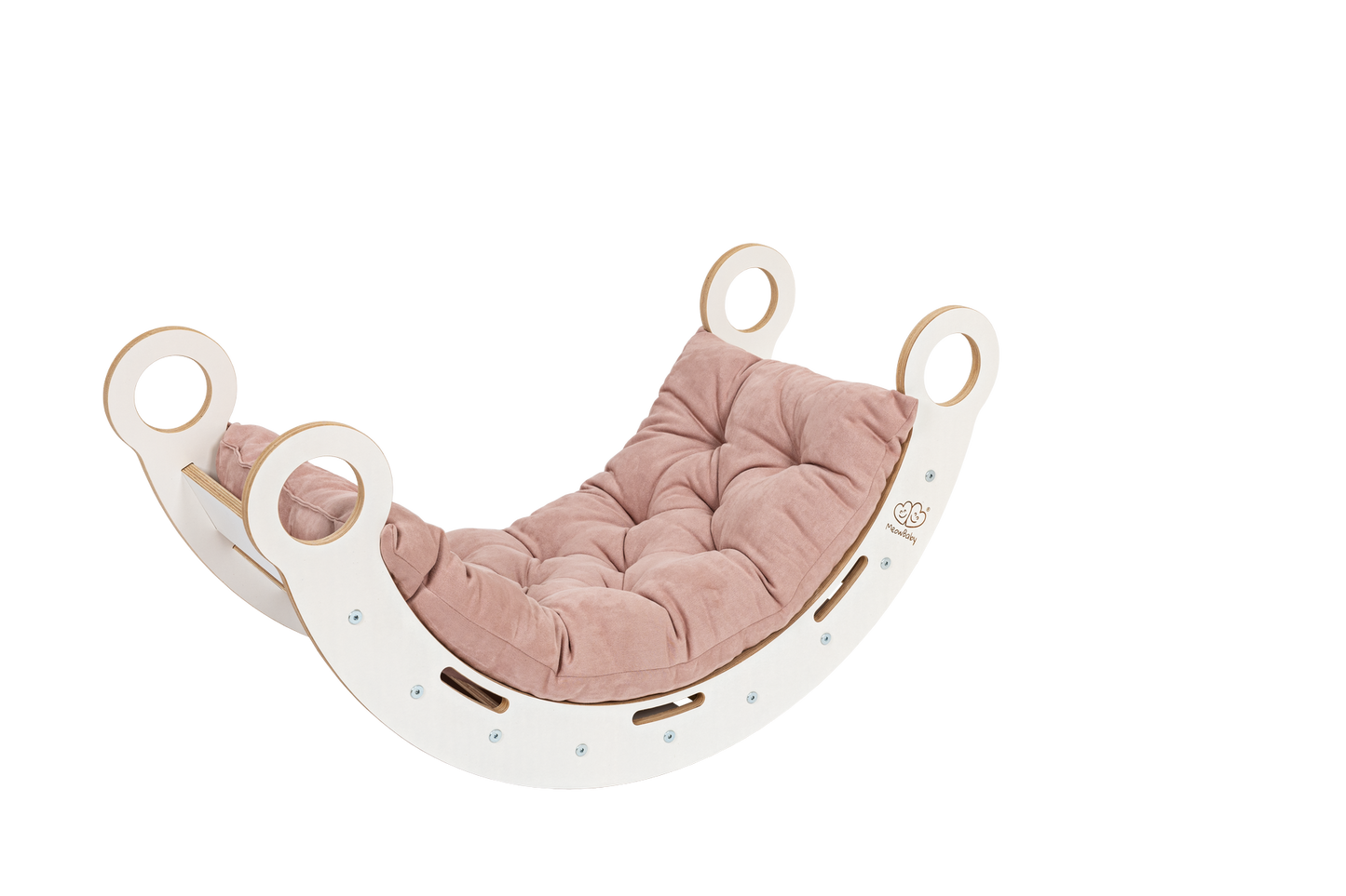 White Wooden Dream Rocker with Pillow and Slide - Large