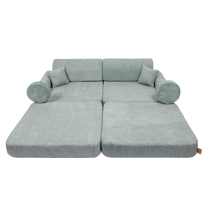 Modular Sofa for Kids - Premium Boucle, Fresh Mint