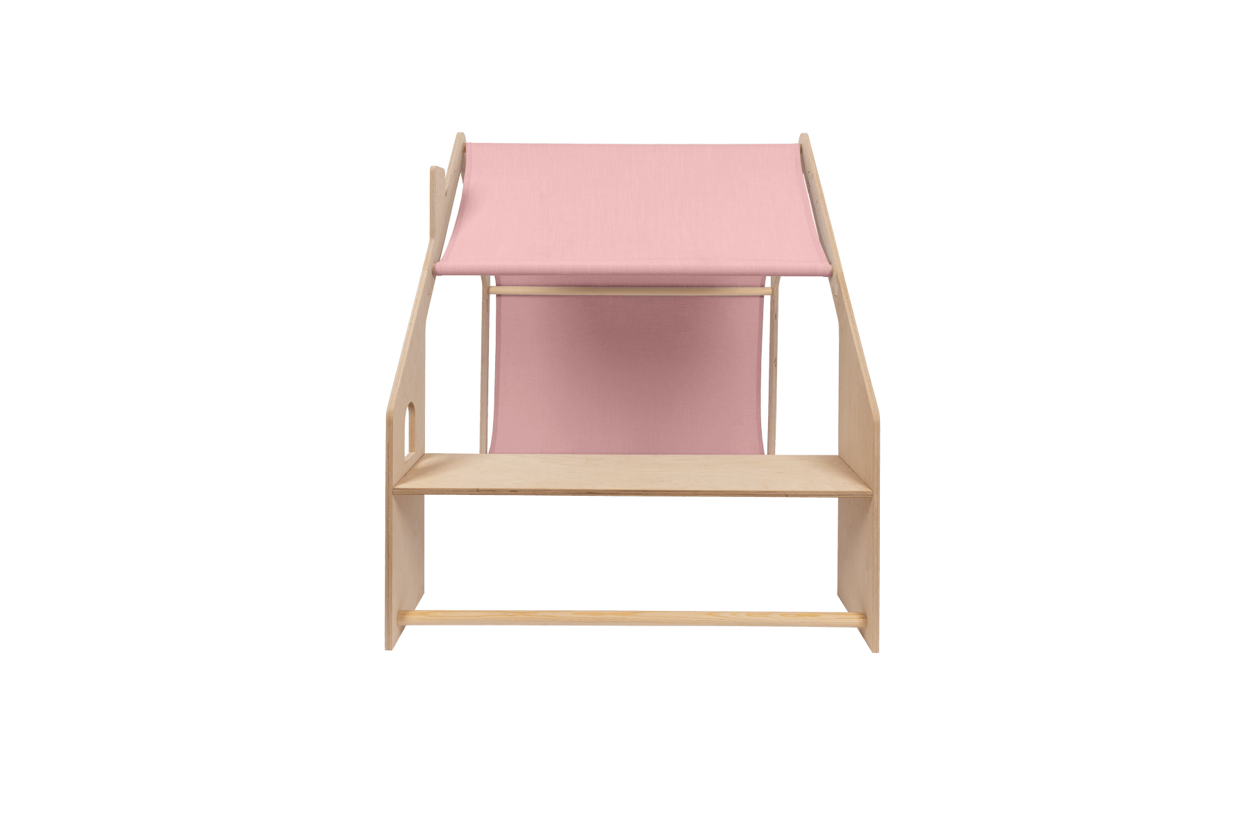 MeowBaby® Natural Wooden House for Kids - Pink Roof