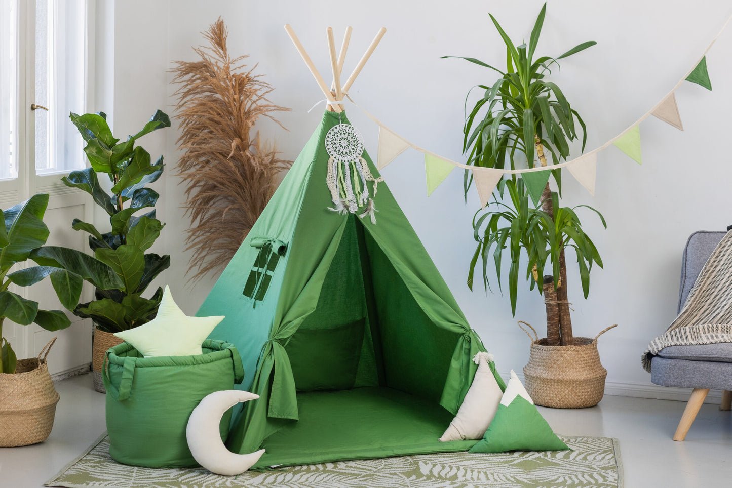 Teepee Tent Set - Green