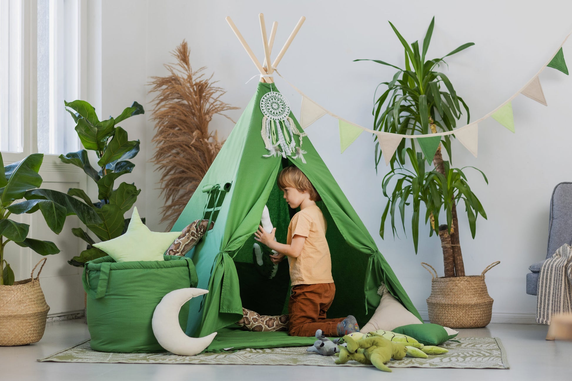 Teepee Tent Set - Green