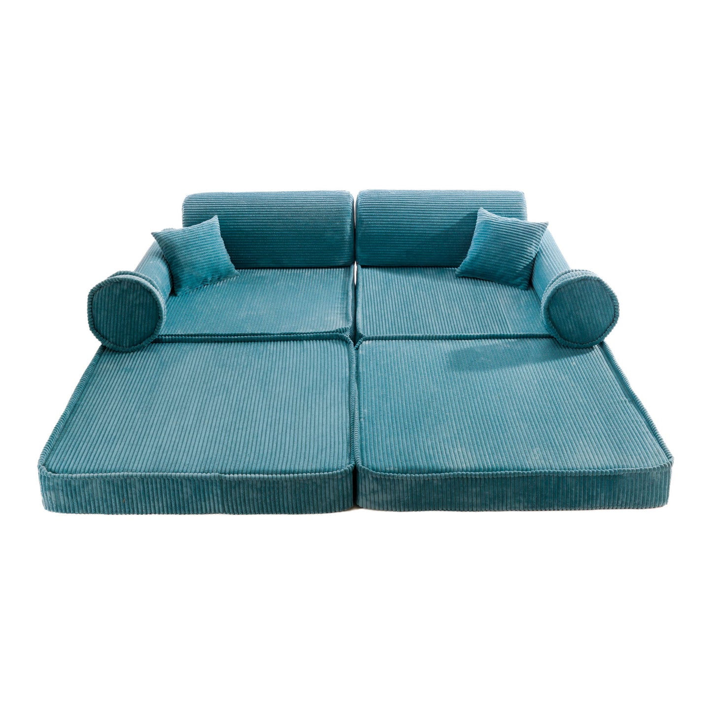 Modular Sofa for Kids - Premium Corduroy Turquise