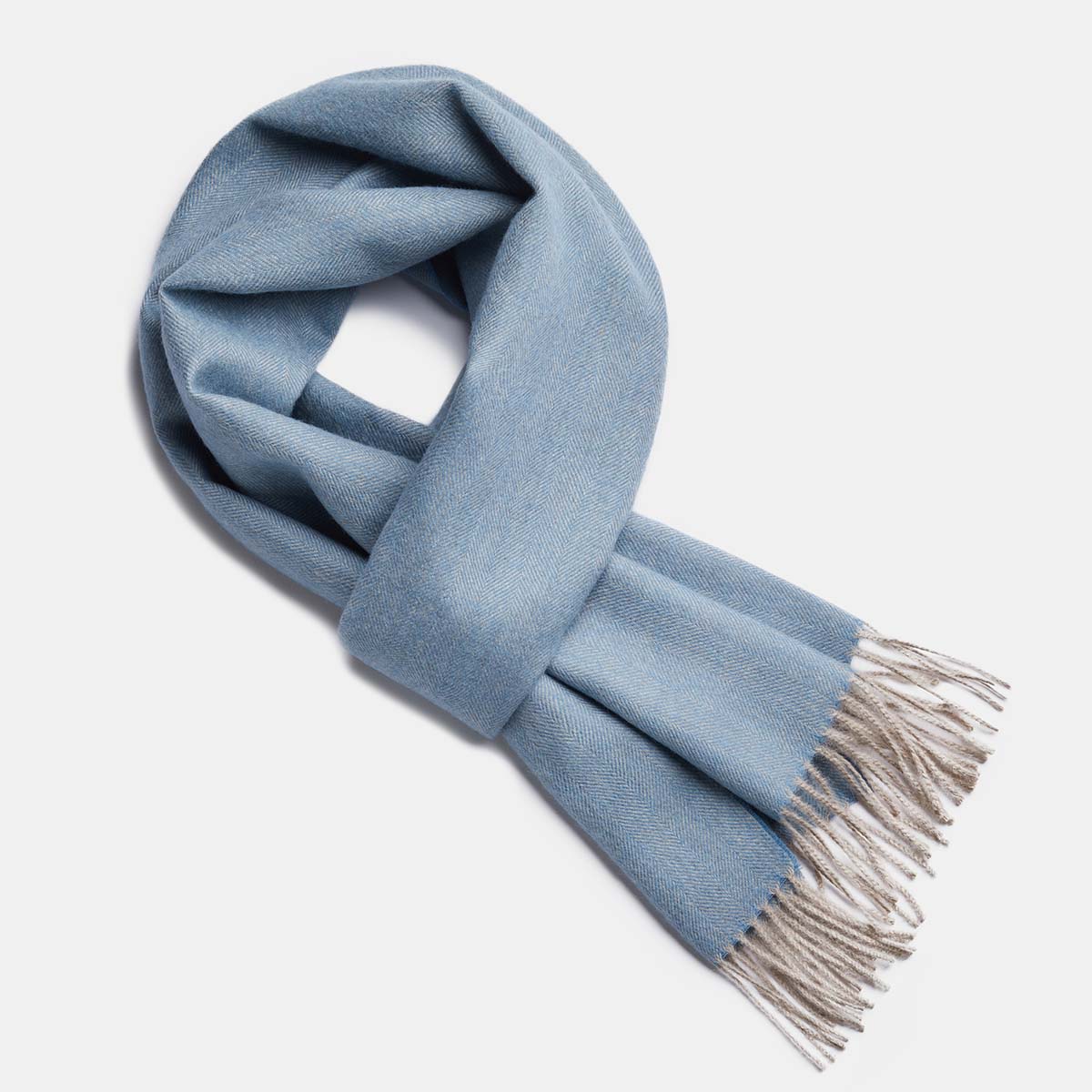 Natural Baby Alpaca Wool Scarf – Exclusive Fishbone