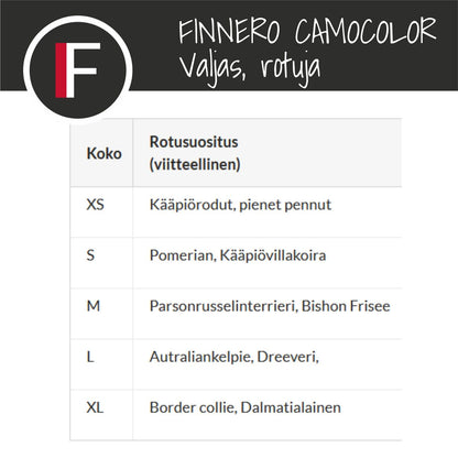 FINNERO CAMOCOLOR Y-valjas koiralle - Vihreä