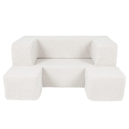 MeowBaby® Bearly Cube Sofa - Cream