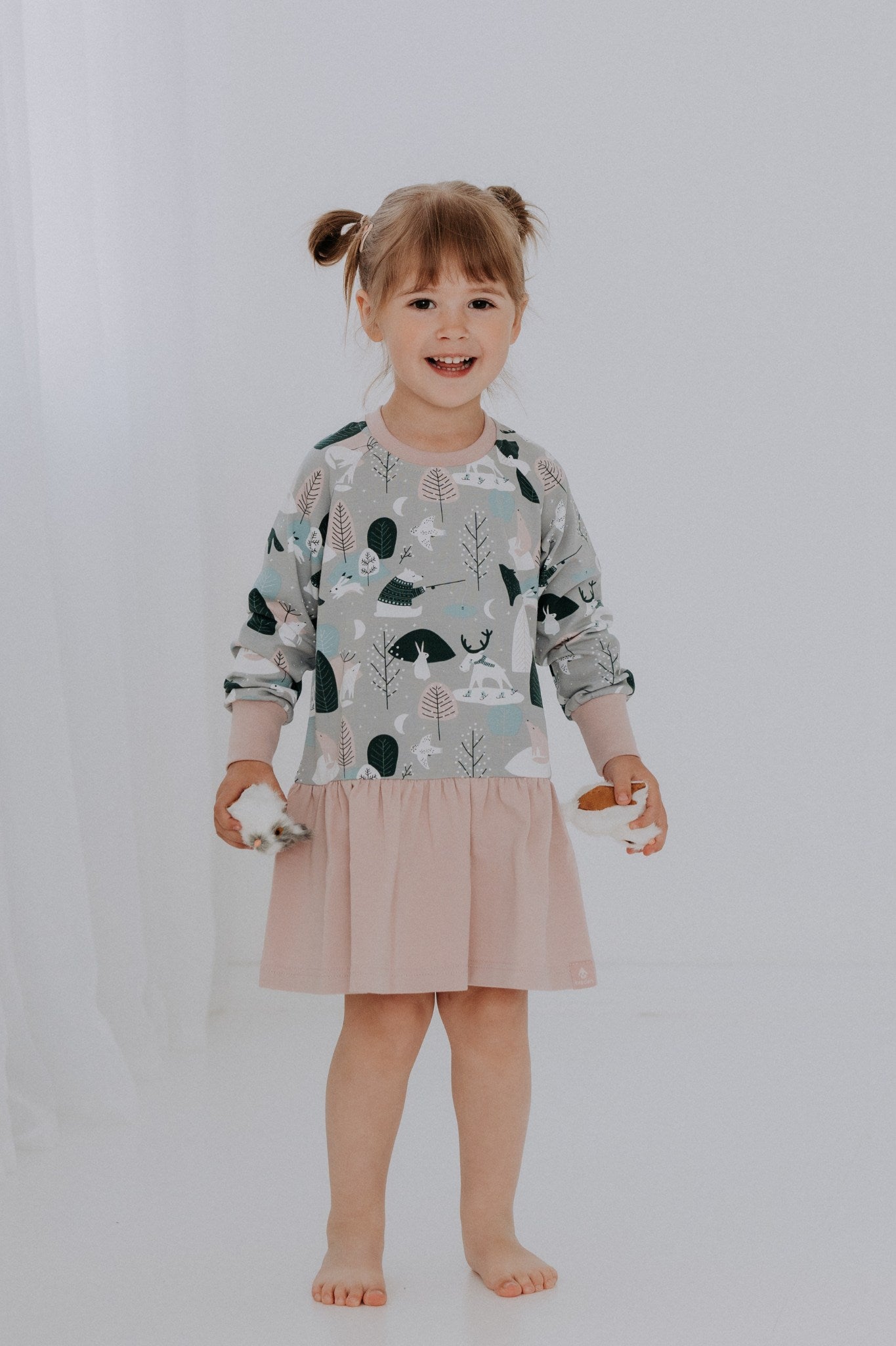 Girls Dress ELORA - Winter Animals