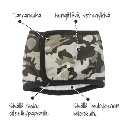 JustinCase urosvyö CAMO musta