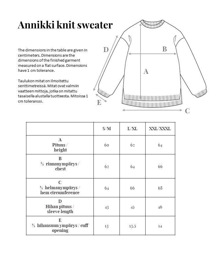 Naisten neulepaita Annikki