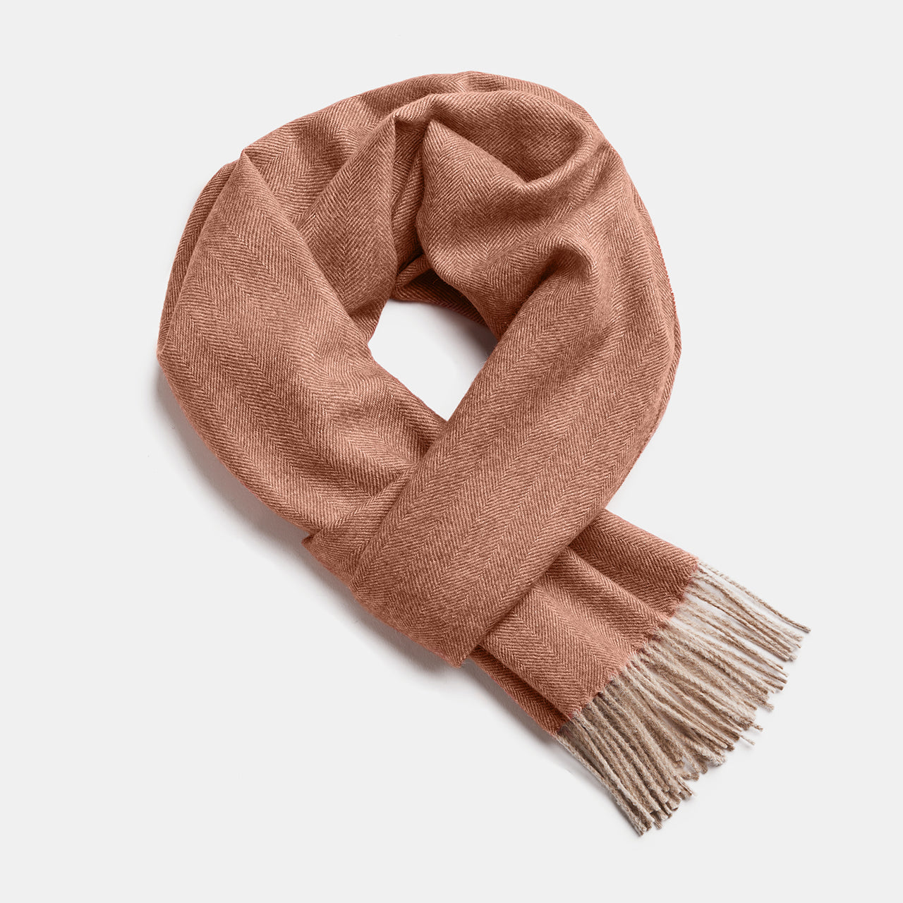 Natural Baby Alpaca Wool Scarf – Exclusive Fishbone