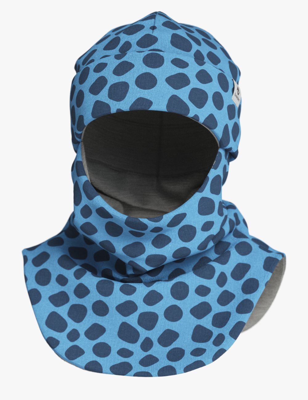 Thermal Merino Balaclava For Kids CLAVAN - Blue Spots