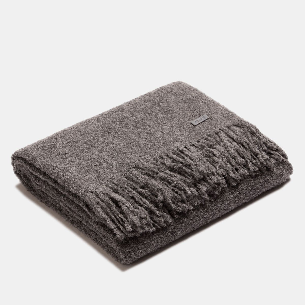 Luxurious Natural Superfine Alpaca Wool Boucle Throw