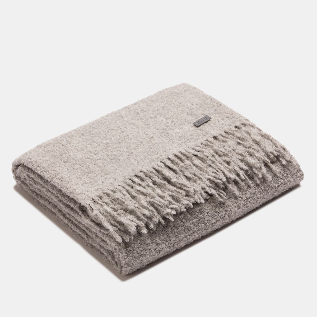 Luxurious Natural Superfine Alpaca Wool Boucle Throw