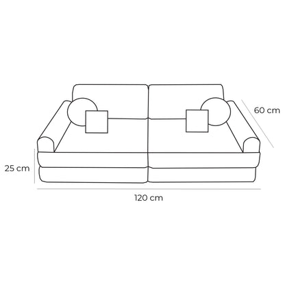 Modular Sofa for Kids - Premium Boucle, Fresh Mint