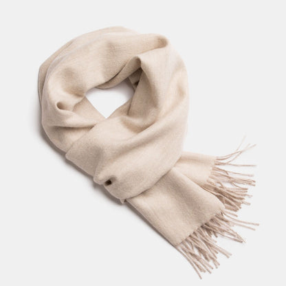 Natural Baby Alpaca Wool Scarf – Exclusive Fishbone